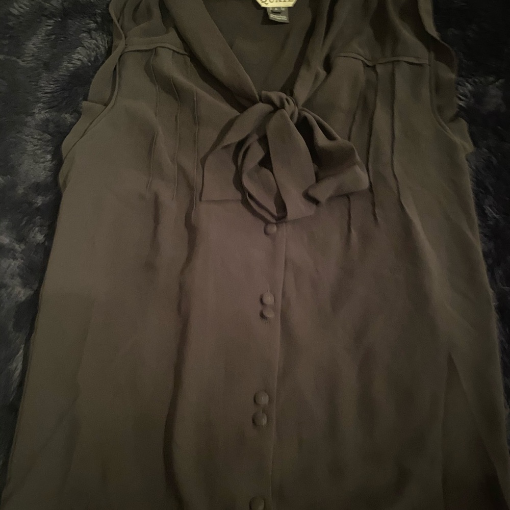 Quail Black Blouse Size Small 6